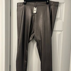 High Waisted Metallic Leggings